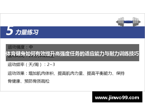 体育健身如何有效提升高强度任务的适应能力与耐力训练技巧